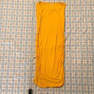 Vibrant Yellow Midi Dress